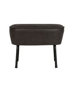 Vogue hocker leer zwart