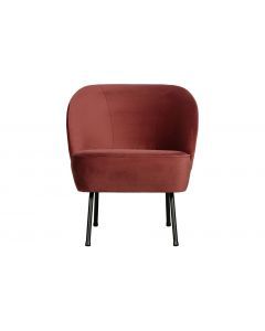 Fauteuil Vogue fluweel chestnut