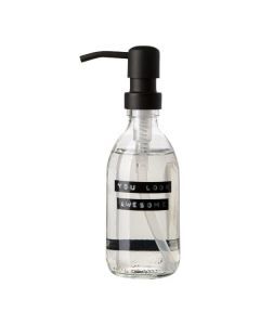 Handzeep 'you look awesome' helder glas zwarte pomp 250 ml