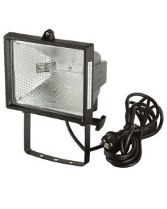 Bouwlamp Klasse II 400w ip54 halogeen zwart