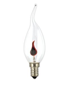 Tipkaarslamp met speciaal decoratief filament