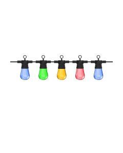 Lichtsnoer 100-240V 10 lamps (ST45) RGB 3.6W Snoer10mtr met remote