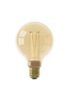 Calex led glassfiber globe lamp g95  220-240v 3,5w 120lm e27, goud 1800k dimbaar