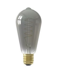 LED volglas Flex Filament Rustieklamp  ST64 Titanium 220-240V 4W 136lm 1800K E27 Dimbaar
