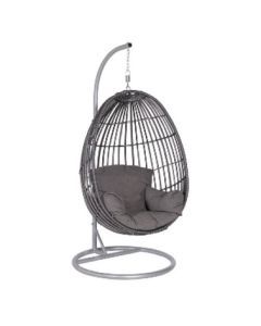 Swing chair egg Panama dark grey