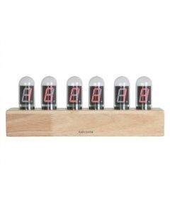 Tafel klok Cathode oak wood base