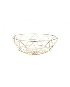 Basket diamond cut large gold plated