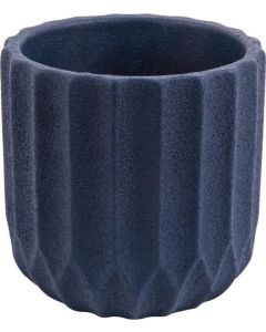 Bloempot Stripes small dark blue