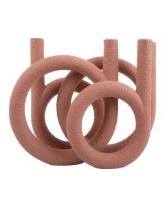 Candle holder Ring terracotta
