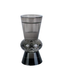 Candle holder Crystal Art duo cone black