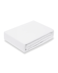 Hoeslaken molton stretch white lits-jumeaux