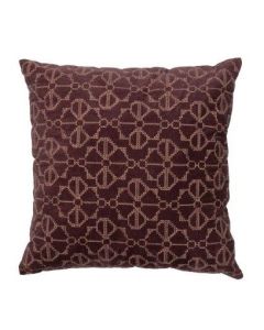 Kussen Stencil velvet/borduur wine