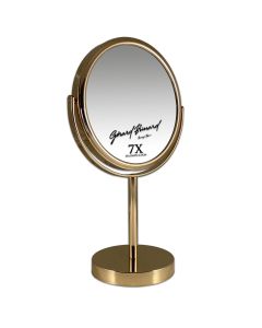 Make-up spiegel 18 cm 7x vergroting goud