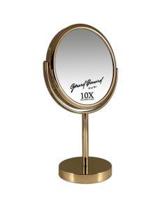 Make-up spiegel 18 cm 10x vergroting goud