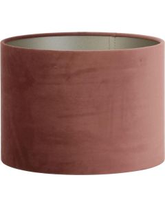 Light & Living Cilinder Lampenkap Velours - Dusky Pink - Ø30x21cm 