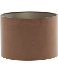Kap cilinder 25-25-18 cm Velours chocolade bruin