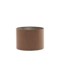 Kap cilinder 30-30-21 cm Velours chocolade bruin
