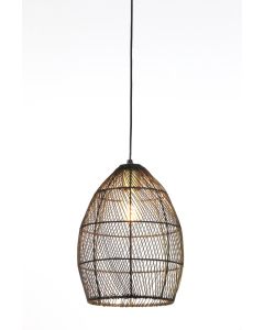 Hanglamp MEYA zwart-goud Ø23x31 cm