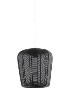 Hanglamp 28x30 cm Adeta mat zwart