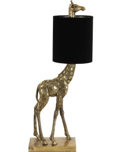 Tafellamp 26x16x61 Cm Giraffe Antiek Brons velvet Zwart