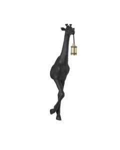 Wandlamp 64,5x30x191 cm Giraffe mat zwart
