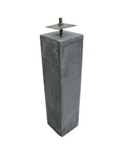 Betonpoer antraciet glad TH-02 150x150x580mm incl. RVS stelanker