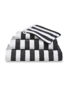 Handdoek Verona stripes off black