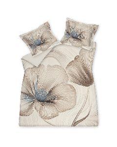 Dekbedovertrekset Royal Garden cream tan lits-jumeaux