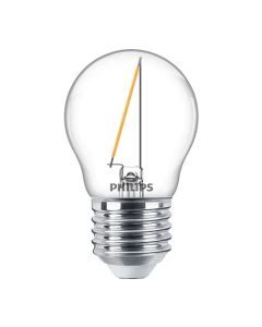 Philips Led kogellamp transparant  15 W  E27  warmwit licht