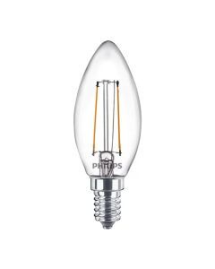 Philips Led Kaars transparant  25 W  E14  warmwit licht