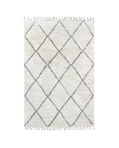 Vloerkleed Berber black/white 200x300