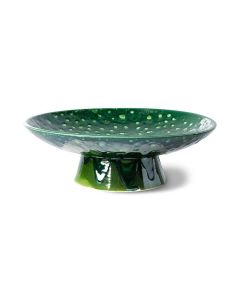 The Emeralds schaal op voet 30 cm