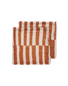 Servet striped Tangarine (set van 2)