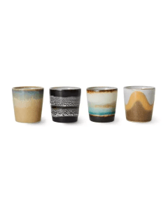 Eierdop 70's ceramics Granite (set van 4)