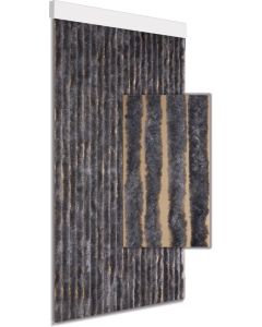 Vliegengordijn kattenstaart effen grijs 90 x 210 cm