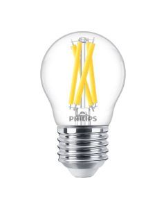 Philips Led kogellamp transparant  40 W  E27  dimbaar warmwit licht