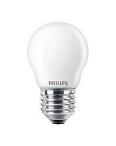Philips Led kogellamp Mat  40 W  E27  dimbaar warmwit licht