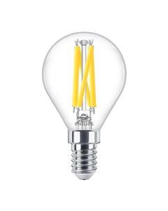Philips Led kogellamp transparant  60 W  E14  dimbaar warmwit licht