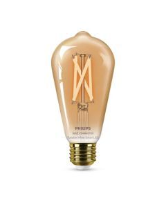 Philips Smart Led Edison Filament  Slimme LedVerlichting  Warm tot koelwit Licht  E27  50W  Goud  WiFi