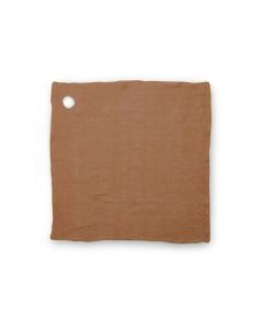 Theedoek Linen 60x60 cm bruin