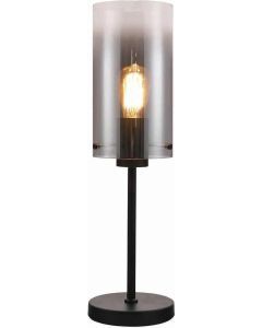 Tafellamp Ventotto  1-lichts Zwart / Smoke Glas