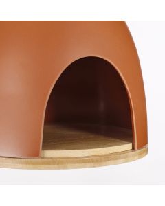 Orion vogelhuis rond bruin - h19xd20,5cm