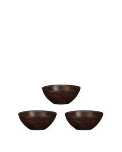 Pompeo schaal bruin 3 stuks - h5xd11cm
