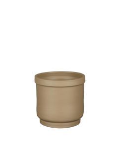 Riva collar pot rond taupe - h15xd17cm