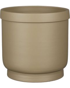 Riva collar pot rond taupe - h20xd22cm