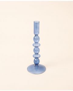 Lance kandelaar blauw - h24xd9cm
