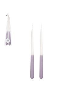 Dip-dye dinerkaars lila 2 stuks - h30xd2,2cm
