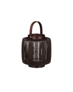 Havard windlicht d.bruin - h23xd20cm
