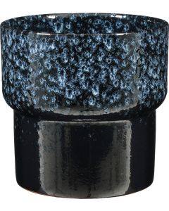 Obidos pot rond d.blauw - h20xd22cm