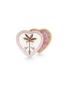Bord set van 2 La Majorelle hart roze 21,5cm